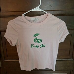 Lucky Girl Pink T-Shirt by Orange Kiss